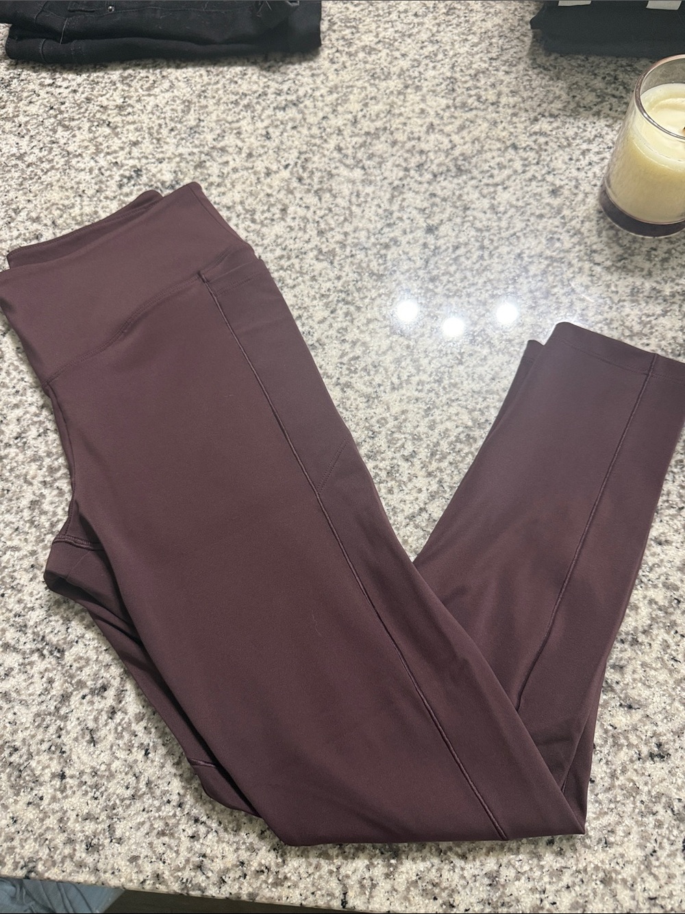 PINK Victoria's Secret High-Waist Leggings in Deep Plum